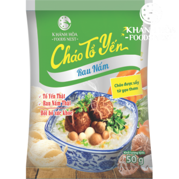 CHÁO TỔ YẾN RAU NẤM